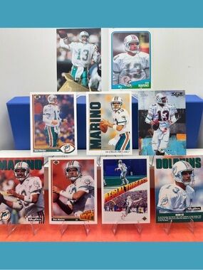 Dan Marino Dolphins Vintage 9 card lot